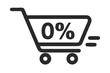 © saharima - Shopping cart with zero percent discount