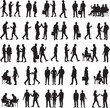 © shopone - Collection of Black Silhouettes of People in Various Poses