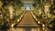 © matoya - Elegant Staircase in Luxurious Hotel Lobby Decorated with Christmas Tree and Warm Lights