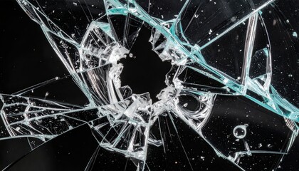 Wall Mural - Cracked mirror