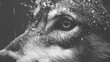 © gondrekngekil - Close up grayscale portrait of a majestic wolf with detailed fur and eye