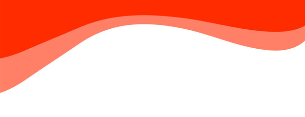 Wall Mural - Red separator, header, modern wave divider shape vector illustration	