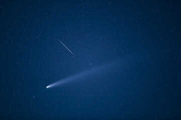 Wall Mural - Comet C2023A3 Tsuchinshan photographed in October 2024. from northern hemisphere.