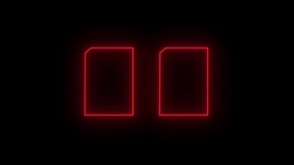 Universal Technology neon Line and frame Video overlay Futuristic HUD Head up display interface template with basic geometry line element Digital callouts titles. High tech screen video game 4k video.