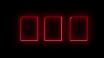 Universal Technology neon Line and frame Video overlay Futuristic HUD Head up display interface template with basic geometry line element Digital callouts titles. High tech screen video game 4k video.