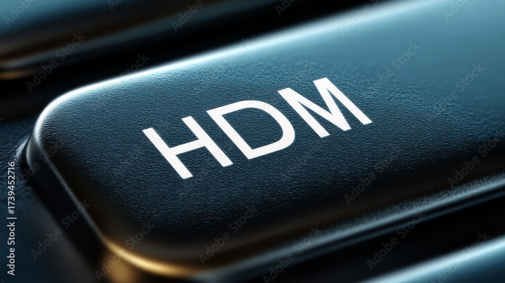 Hdm Key Hdm key on computer keyboard for essential functions, close up of hdm ...