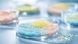 © AmStock - Close up of colorful beads inside a laboratory petri dish