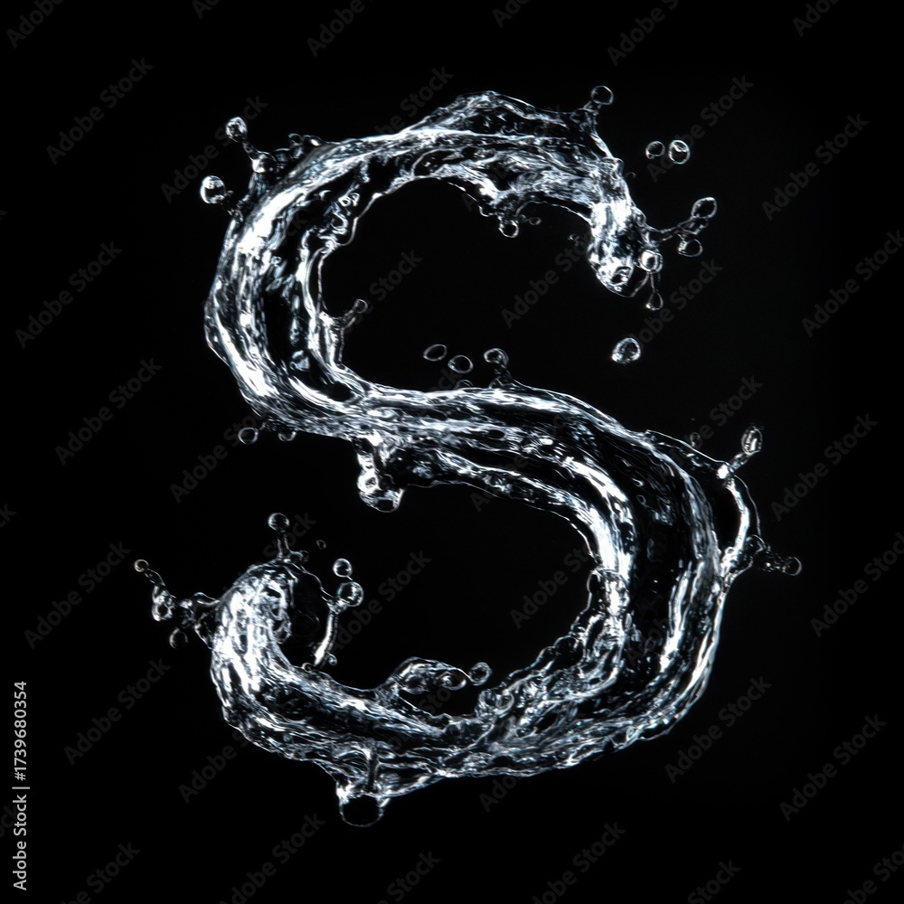 Overlays Using Letters Letter S Realistic Water Letters Overlays Collection for Commercial Use ...