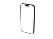 © vegefox.com - High-quality image of a modern smartphone with a blank screen, perfect for app presentations or website mockups. Isolated on white background.