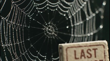 Enchanting Spiderweb with Dew Drops and 