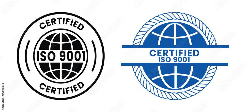 Iso quality management system certification badge iso 9001, iso 9001 ...