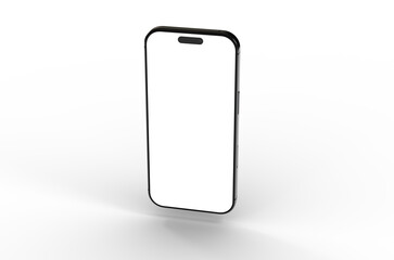 High-quality image of a modern smartphone with a blank screen, perfect for app presentations or website mockups. Download now!