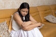 © Pix4Ads - Indian young woman feels unhappy, suffering from insomnia, sad and disappointment about problem in personal life. Depression or unexpected pregnancy and having problems sleeping