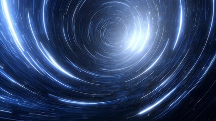 Wall Mural - Swirling Star Trails in Night Sky Over Earth Horizon