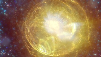 Wall Mural - Bright cosmic explosion surrounded by stars and colorful celestial dust