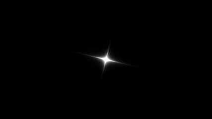 Wall Mural - glowing shining stars,  blinking light effect, twinkle stars at sky black background, Blinking retro vector stars, Sparkle Star animation, Starlight, Loop center flickering glow center white star. 4k