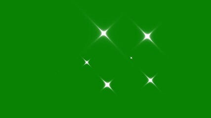 Wall Mural - Sparkle Star glowing animation, White glow light effect, Starlight sparkle, Loop center flickering glow center white star, Stars shine effect, blinking light effect on transparent background. 4k