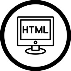 Wall Mural - HTML Vector Icon Design