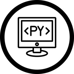 Wall Mural - Python Vector Icon Design