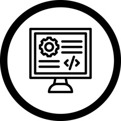 Wall Mural - Backend Vector Icon Design