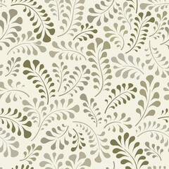 Wall Mural - Flourishseamless pattern. Dry leaves winer holiday texture. Flourish nature autumn garden textured background