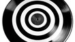 © rifqi - Close-up of a black vinyl record with concentric circles