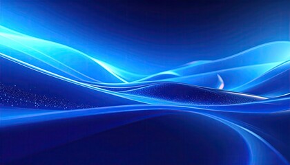 Abstract Background with Blue Wavy Lines and Gradient Illumination