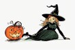 © Rawpixel.com - Whimsical witch Halloween illustration