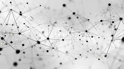 Abstract tech network connection dots. Digital technology and big data analysis background. White background with plexus lines. Geometric background with abstract mesh Stock Vector