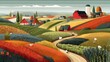 © ikk - Autumnal farmland landscape