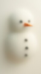 Wall Mural - Blurred snowman with orange nose mobile wallpaper