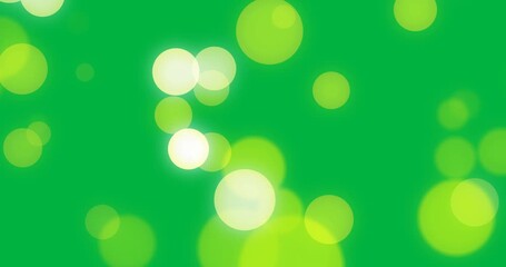 Wall Mural - Animation of bokeh yellow light spots flickering over transparent background