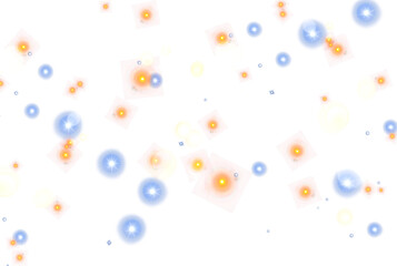 Wall Mural - Christmas glowing sparkling stars dust bokeh particles effect on transparent background, glittering sparkles dust christmas festival fall, PNG image 