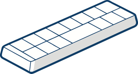 Clean white keyboard vector illustration scalable eps for digital design projects isolated on transparent background