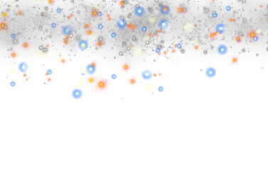 Wall Mural - Christmas festive confetti Bokeh dust glittering sparkles on transparent background 