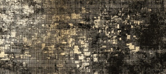Grunge decay digital distortion glitch background. TV error damage screen display. Generative AI technology.	
