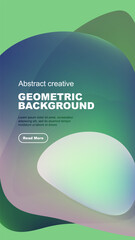 Wall Mural - Abstract shapes, vibrant colors, text overlay. Modern design, clean aesthetic, suitable for digital projects.