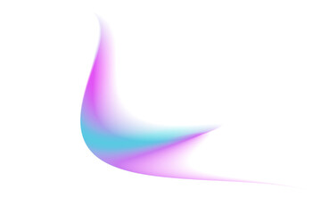 Wall Mural - Abstract pink and blue light beam wave with glowing motion blur effect isolated on transparent background for overlay and digital design
