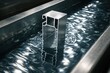 © hobonski - Aluminum Profile in Anodizing Process Tank. An aluminum profile undergoes surface treatment in a liquid tank during the anodizing stage of metal profile production in a modern industrial facility.