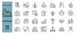 © Rico - Internship Icon Set – Students, Training, Job, Resume, Interview, Teamwork, Business, Education, Mentor, ID, Phone Support. Editable Stroke, Vector Illustration