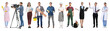 © New Africa - Choosing profession. People of different occupations on white background, collage of portraits