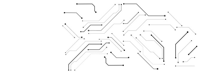 Wall Mural - Vector abstract technology on a white background. Technology black circuit diagram.