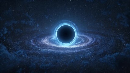 Wall Mural - Glowing Black Hole in Deep Outer Space