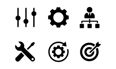 Modern tech icons collection for interface and system design