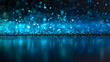 © Art_spiral - Electric blue bokeh glitter with reflective surface and soft blur creating a modern abstract tech style background
