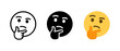 © 7Author - Thinking emoji faces in different styles for digital communication