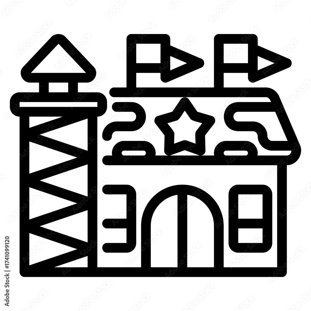 military base outline icon Stock Vector | Adobe Stock