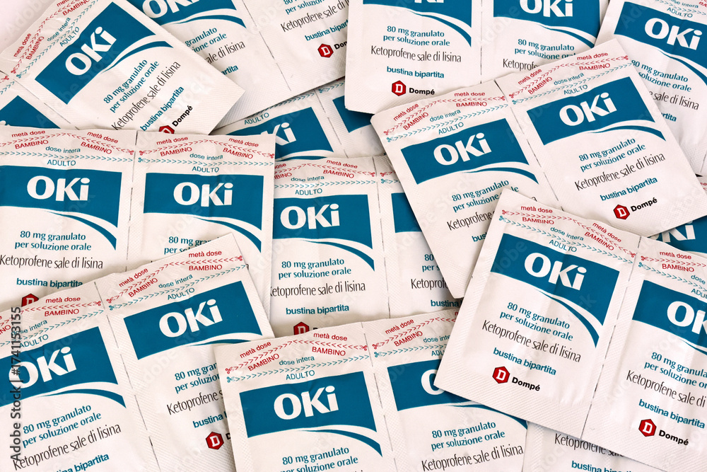 Oki Powder Italy – October 4, 2025: Oki 80 mg oral solution granules, ketoprofen ...