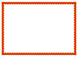 © Raj - A highly detailed, symmetrical border of vibrant red and fiery orange with a repeating ornamental lace pattern, suitable for clean certificates, important documents, or digital layouts