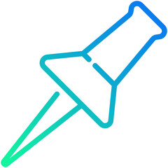 Wall Mural - pin gradient line icon